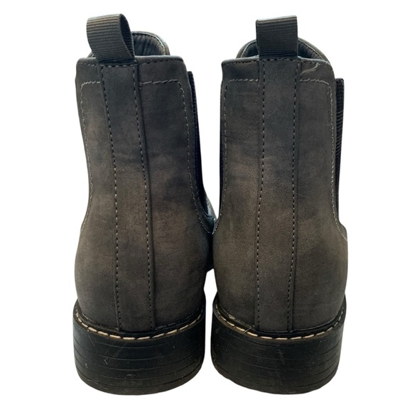 Boutique by Corkys Ankle Boots Womens 8 Grey Brown Plaid Fall Pull Tab Vegan - Picture 5 of 8